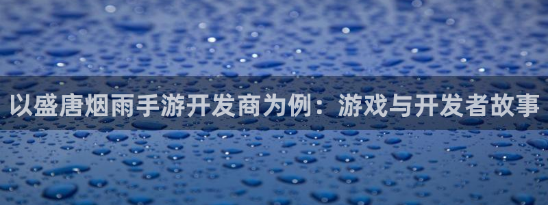 摩根娱乐：以盛唐烟雨手游开发商为例：游戏与开发者故事