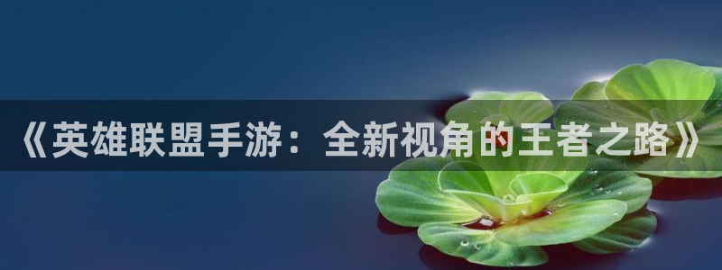 摩根娱乐挂机教程视频：《英雄联盟手游：全新视角的王者之路》